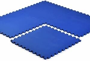 Eva Foam Interlocking Protective Gym flooring mats (Multicolor 4 Tiles 50 * 50 cm) (0.62 Inch In Thickness, Blue)